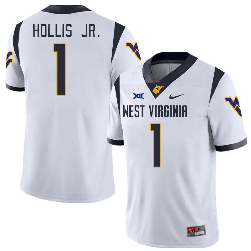 Men #1 Garnett Hollis Jr. West Virginia Mountaineers College 2024 New Uniforms Football Jerseys Stit